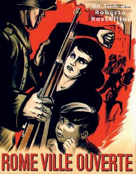 Affiche du film "Rome Ville Ouverte" de Roberto Rosselini